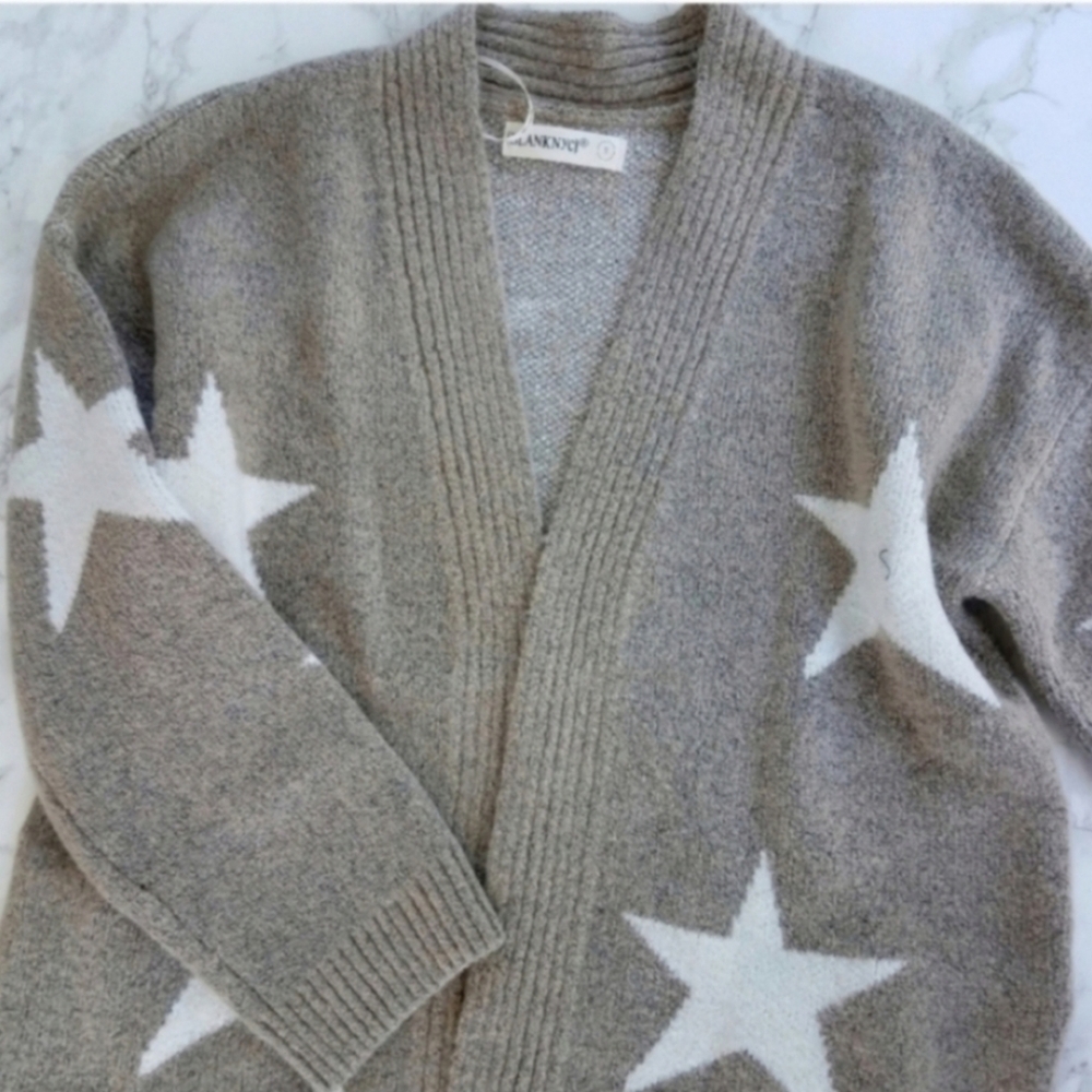 Blank NYC Stars Open Front Cardigan Size Small - Picture 6 of 8